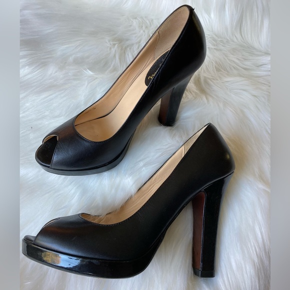 Cole Haan Black peep toe heels, 7 - Picture 4 of 15
